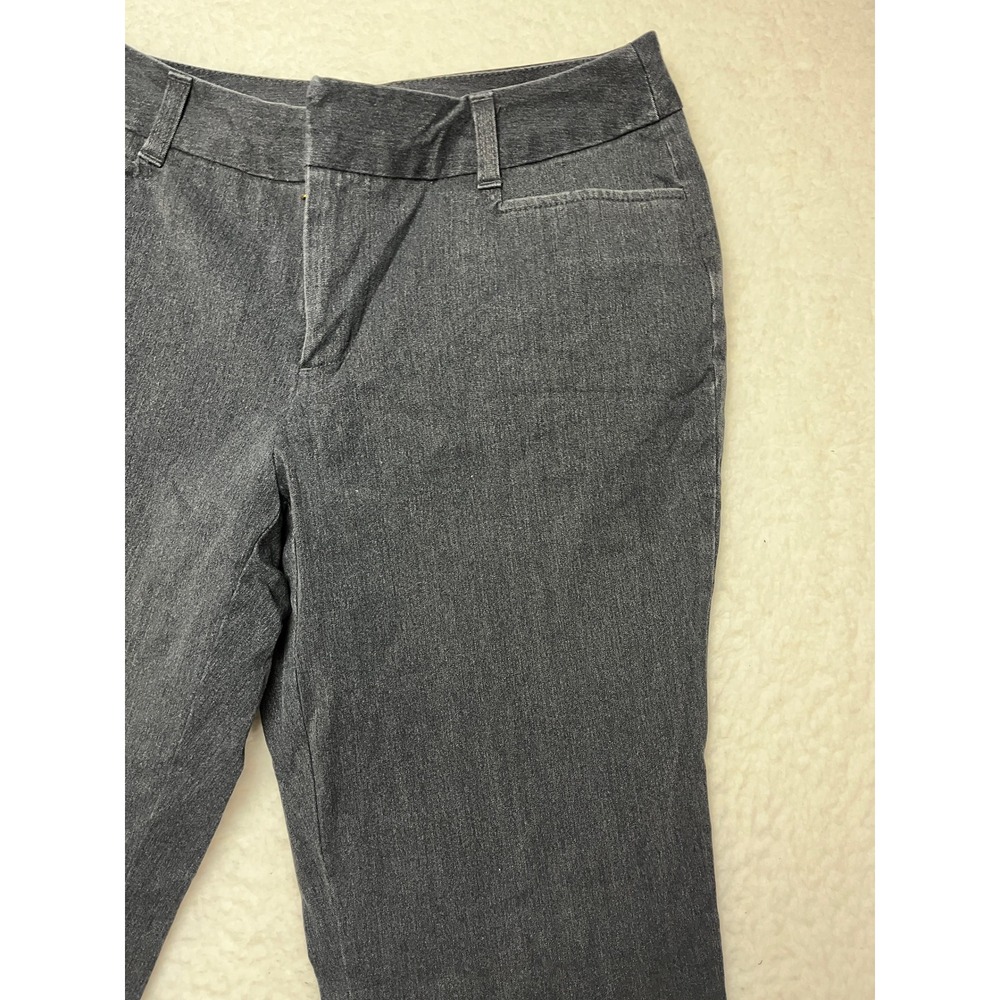 St Johns‎ Bay Pants Womens 8P Black Petite Stretch Denim Trouser Straight Leg